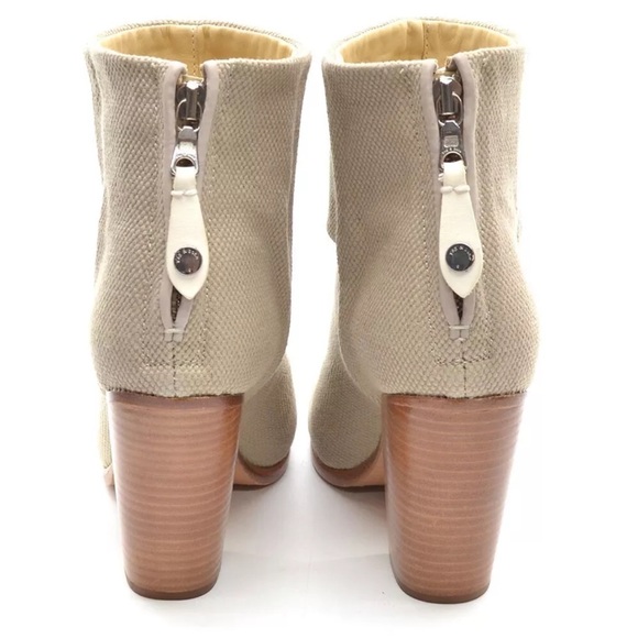 Rag & Bone Newbury taupe canvas and leather boots - Picture 5 of 17